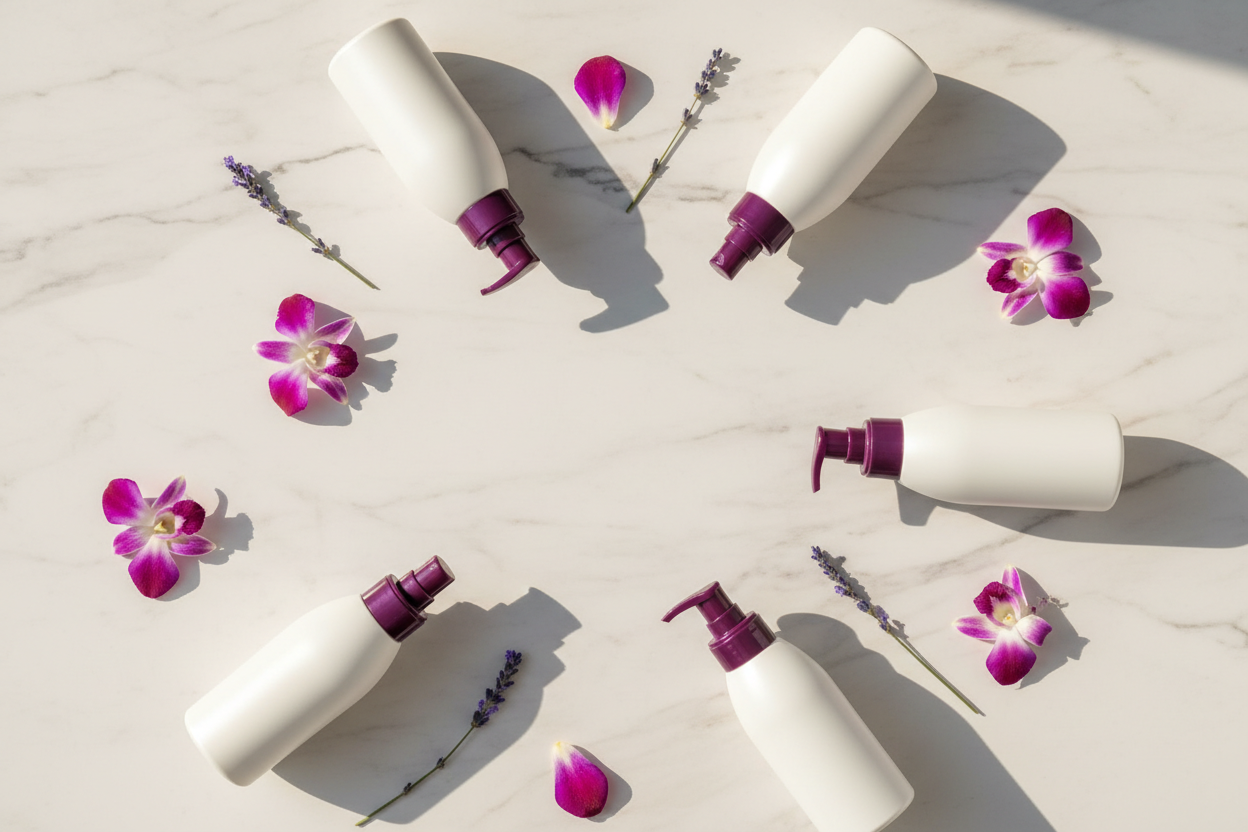 Luxury Hair Care Flat Lay Arc